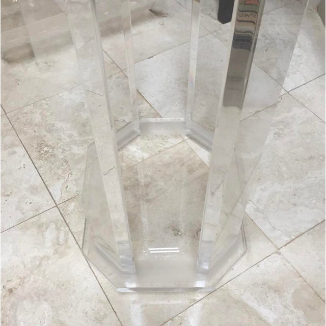 Tall Lucite 1970s Pedestal MidCentury Modern Charles Hollis Jones