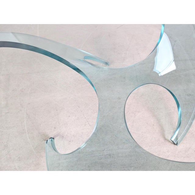Mid-Century Propeller Coffee Table in Glass by Knut Hesterberg for Ronald Schmitt For Sale - Image 10 of 13
