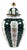 Large Porcelain Urn Vase with Siang Noir Decoration by Herend Hungary For Sale