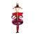 Artisan Crafted Blown Glass Female Jester With Crown Christmas Ornament For Sale