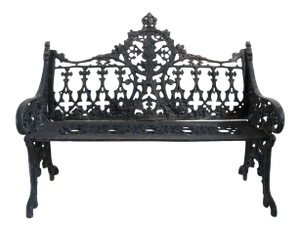French Cast Iron Garden Bench