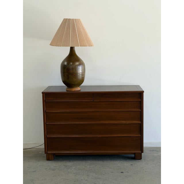 Brown Mid-Century Walnut 6-Drawer Dresser For Sale - Image 8 of 11