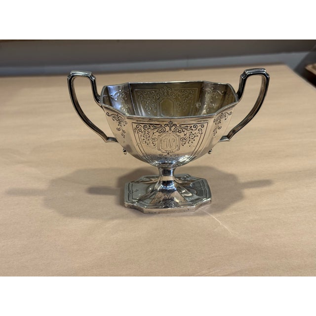 Early 20th Century Antique Victorian Sterling Silver Double Handed Bowl For Sale - Image 5 of 6