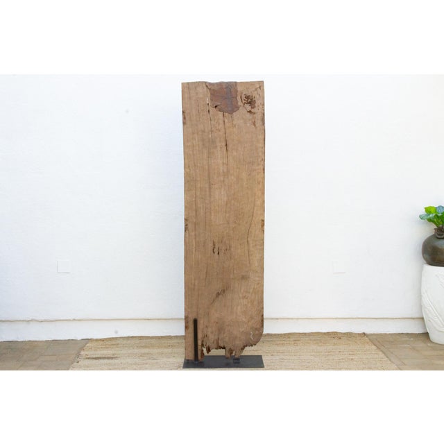 Wood Exceptional Beautifully Carved Tall Yoruba Door For Sale - Image 7 of 8