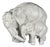White Porcelain Figurine of Elephant and Baby by Artepiu Este, Italy, 1990s For Sale