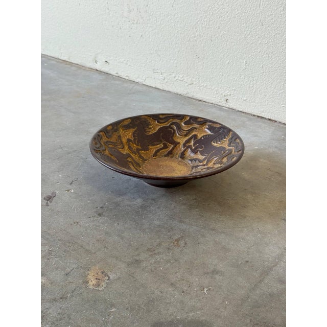 Ceramic Vintage 1950s Michael Andersen & Sons Bornholm Ceramic Bowl – Mid-Century Danish Art Pottery For Sale - Image 7 of 8
