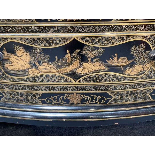 Black Lacquer Chinoiserie Cabinet For Sale - Image 13 of 17