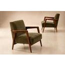 1960s Brazilian Modern Armchairs in Caviúna & Olive Mohair, Liceu de Artes e Ofícios For Sale - Image 11 of 18