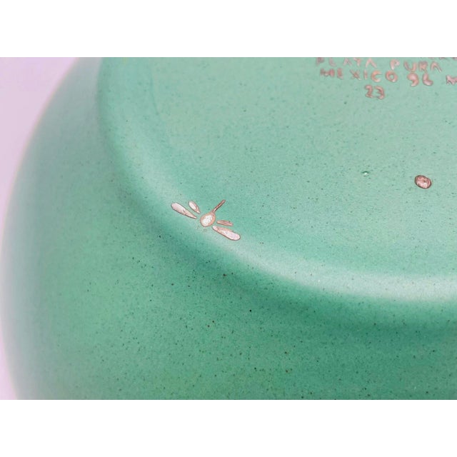 Emilia Castillo Porcelain & Pure Silver Lizard Bowl, Taxco Mexico, Signed 1996 For Sale - Image 15 of 18