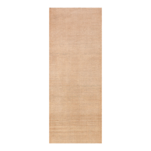 1870s Tan Sand Antique American Shaker Jute Rag Rug 2'10" X 29'4" Flatweave Carpet