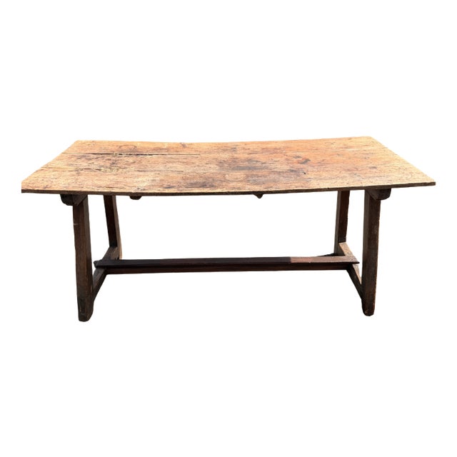 English Kitchen Prep Table in Pine For Sale