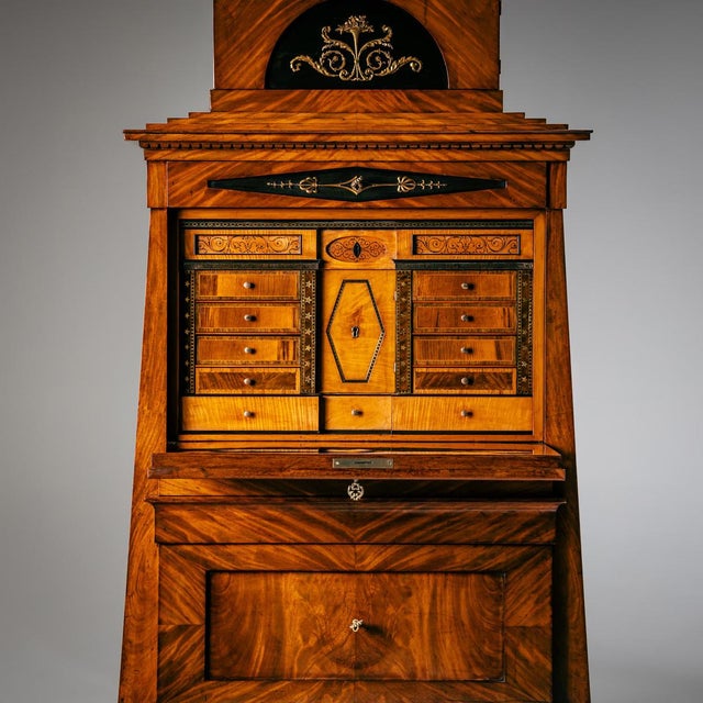 Brown Biedermeier Pyramid Secretaire, 1810 For Sale - Image 8 of 13