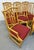 This listing is for a set of Vintage Faux Bamboo Rattan Dining Chairs. Featuring two arm chairs, six side chairs, faux...