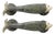 Green Brass Fish Handles, a Pair For Sale