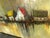 Large Original Oil Painting by Listed Artist Frank R. Carmelitano (1935–2003) — Signed Coastal Village Landscape, 50” X 40” For Sale - Image 11 of 11