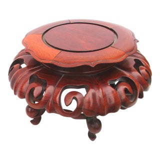 1980s Chinese Rosewood Table Stand For Sale