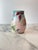 Hand-painted vintage art pottery vase featuring a richly detailed floral motif with layered botanical forms in vibrant...