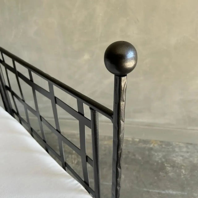 Modern Custom Made Black French Style Outdoor Garden Lounge Chair For Sale - Image 3 of 9