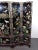 Black Vintage Chinese Five-Panel Black Lacquer Hardstone Inlaid Crane Room Divider Screen For Sale - Image 8 of 8