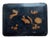 Japanese Lacquer Box with Maki-E Heron and Lotus, 1990s For Sale