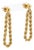 14k Yellow Gold Rope Chain Looping Spiral Chain Design Earrings, A Pair For Sale