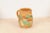 A French jaspe pottery pitcher from the 19th century, with yellow glaze and green accents. Created in France during the...