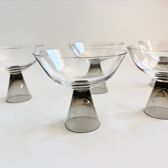 Mid-Century Modern Mid Century Rosenthal Fortuna Champagne Coupes by Elsa Fischer-Treyden - Set of 5 For Sale - Image 3 of 9