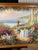 Late 20th Century Large Mid-Century Style Mediterranean Coastal Terrace Oil Painting - Signed "W. Brittain" For Sale In Phoenix - Image 6 of 10