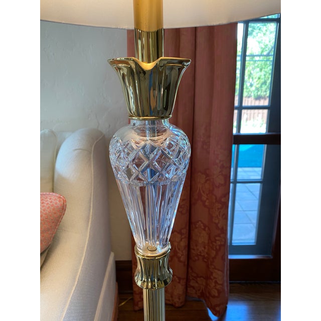 Waterford Crystal Brass Floor Lamp Chairish