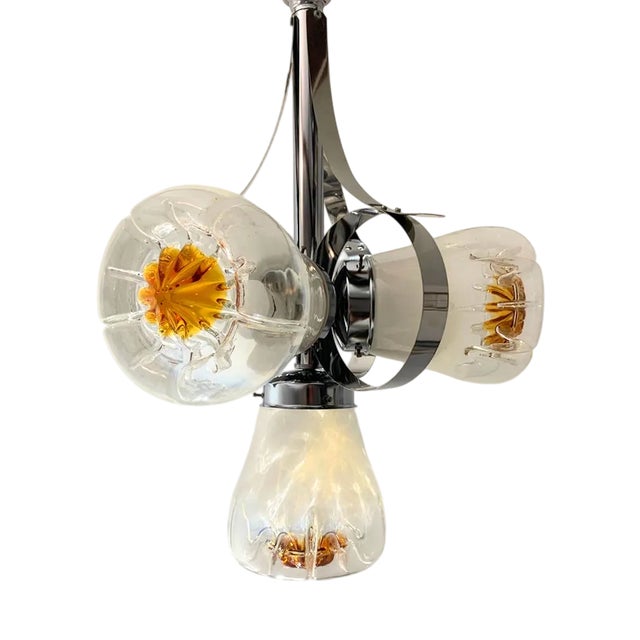 Vintage Italian Pendant Lamp from Mazzega, 1970s For Sale