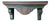 Painted Wood Shelf with Coat Rack For Sale