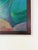 Late 20th Century Framed Original Abstract Acrylic Painting Teal Green Still Life Art, Wood Frame For Sale - Image 11 of 14