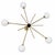 Metal Brass and Glass Chandelier from Stilnovo, 1960s For Sale - Image 7 of 7
