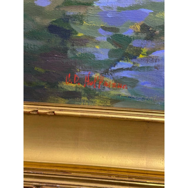 Circa 2004 Gary David Hoffmann "Ducks on Willow Pond" Original Oil Painting, Framed For Sale - Image 9 of 12