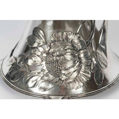 Silver Art Nouveau Crystal and Silver-Plated Claret Jug from Orivit, 1900s For Sale - Image 8 of 10
