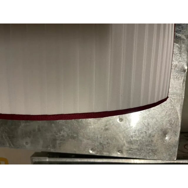 Large satin pleated zonca sconces set of 2 acrylic glass and pleated satin shades features 1 light height 15 width 43 cm...