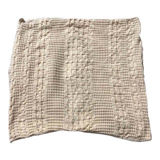 (1) 24”x22” VHC Brands Cream Textured Pillow Cover For Sale