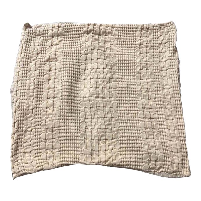 (1) 24”x22” VHC Brands Cream Textured Pillow Cover For Sale