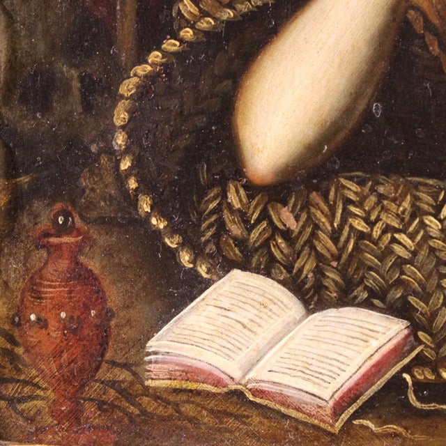 Venetian School Artist, Penitent Magdalene, 1640, Oil on Copper For Sale - Image 7 of 15