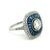 A sophisticated circa-1930 Art Deco target ring handcrafted in platinum and centered by an approximately 1.00-carat round...