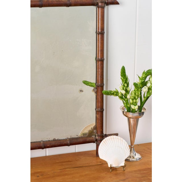 French Late 19th Century French Bamboo Mirror For Sale - Image 3 of 5