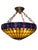 Goldenrod Vintage Colorful French Stained Glass Bowl/ Pendant Light Fixture For Sale - Image 8 of 18