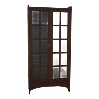 Mission Oak Arts & Crafts Stickley Bookcase For Sale