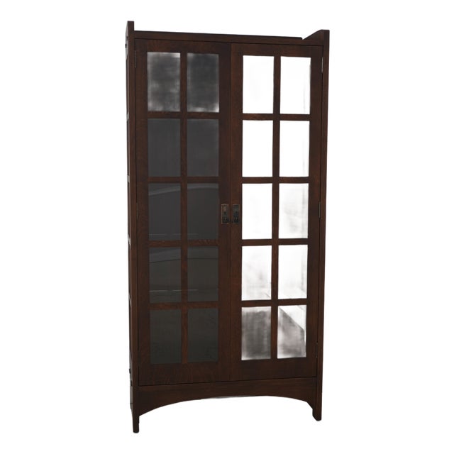 Mission Oak Arts & Crafts Stickley Bookcase For Sale