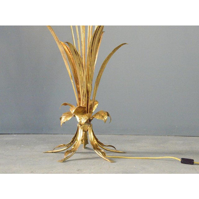 Gold Leaf Hollywood Regency Floor Lamp By Hans Kögl - Takes 2x E27 fitting bulbs - Gold plated brass - On/Off switch on...