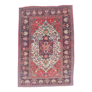 Antique Persian Farahan Sarouk Rug 3'5" X 4’10"