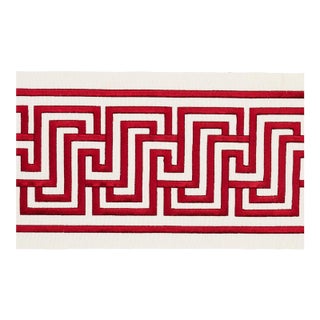 Sample - Schumacher X Mary Mcdonald Labyrinth Tape in Ruby For Sale