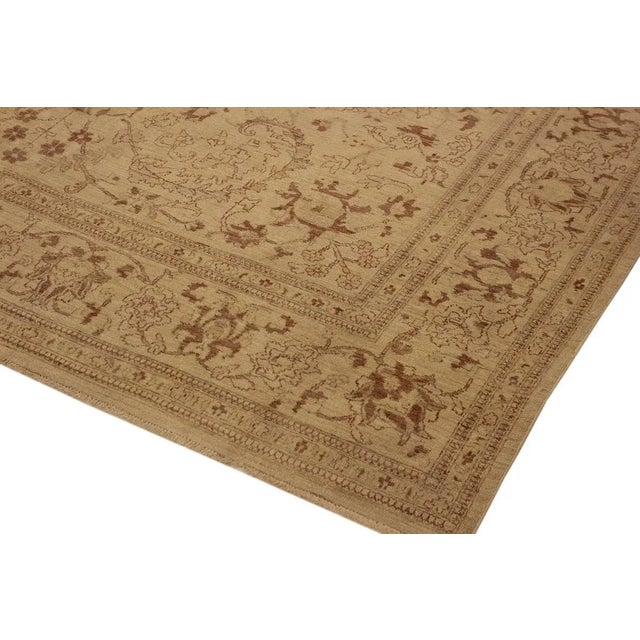 A Persian influenced Turkish hand knotted rug made by skilled artisans capable of creating the most exceptional vegetable...