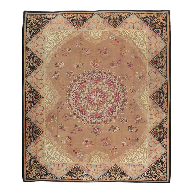 Galerie Shabab Collection Early 20th Century French Aubusson Flatweave Rug For Sale