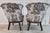Antique Victorian Toile Upholstered Parlor Slipper Chairs on Casters – A Pair For Sale - Image 4 of 17